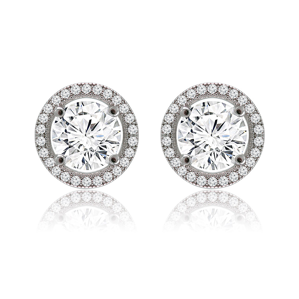 Radiant Round Stud Earrings